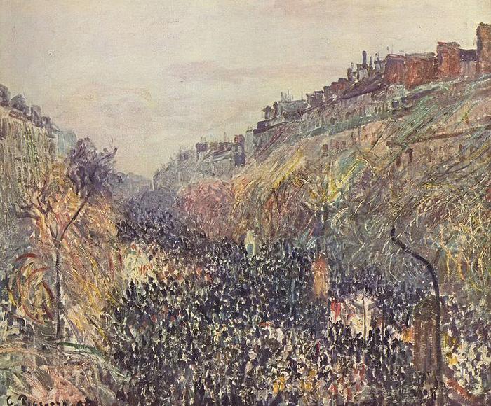 Camille Pissarro Faschingsdienstag auf dem Boulevard Montmartre bei Sonnenuntergang
